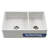 Houzer 33 in Gray Fireclay Apron Front Farmhouse 60/40 Double Small Right Bowl Sink - PTD-6040 GR-102630202