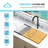 KBFmore Single Bowl Tight Radius Stainless Steel Kitchen Sink, 5 Pcs Sink Gadgets-89710335-89710336