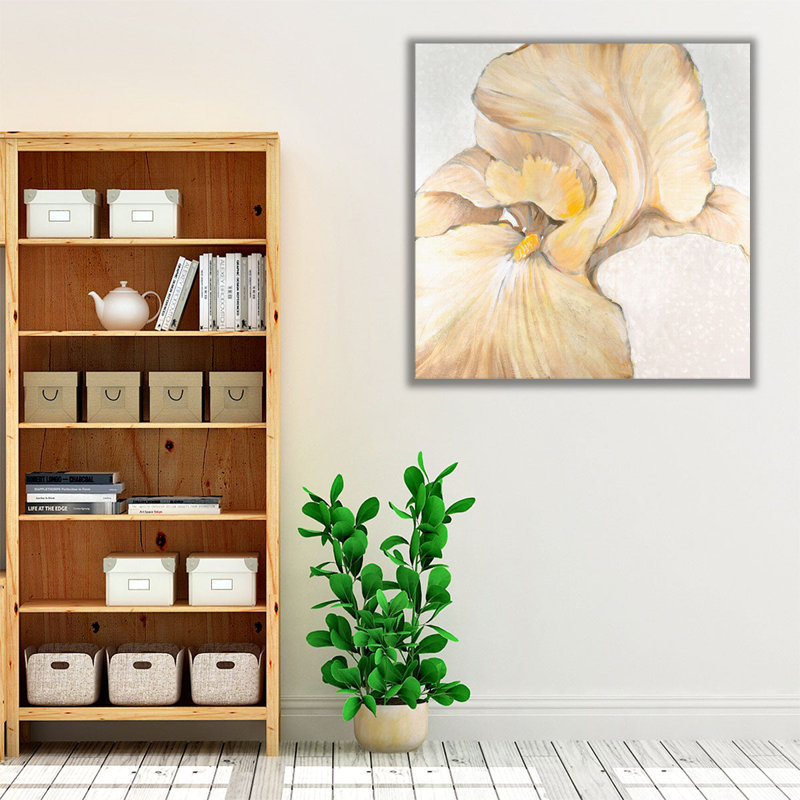 Iris crème II - reproduction d'art sur toile, H 12 po x l 12 po