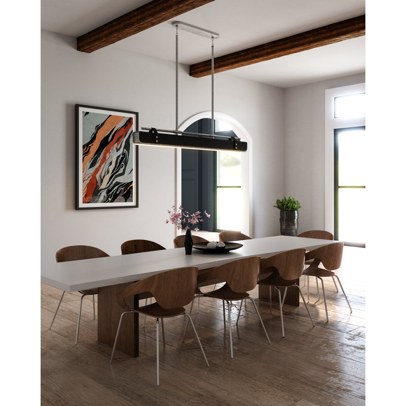 1 - Light LED Pendant, Vintage Brass, Brown