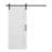 3-Lite 84'' Solid Manufactured Wood Barn Door with Hardware Kit-96677836