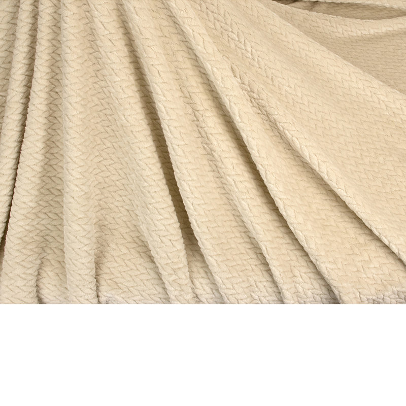 Couverture décorative légère et luxueuse, Beige, 50 po x 60 po