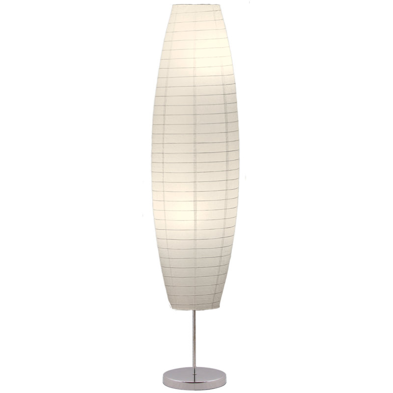 Ginerva 50" White Paper Floor Lamp