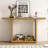 Elegant Minimalist Console Table With Curved Corners,Natural Wood Veneer,U-Base Design For Easy Placement ,Perfect For Displaying Your Treasures,Simple Assembly-540524177