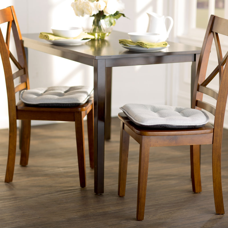 Azilal Non-Slip Dining Room And Kitchen Seat Cushions, 16 X 15 X 2 Inches, Gray