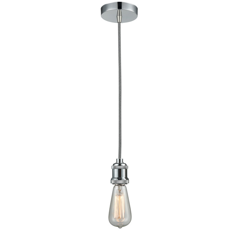 Luminaire suspendu à 1 lumière Waterville, Chrome poli