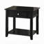 Black End Table With Bottom Shelf