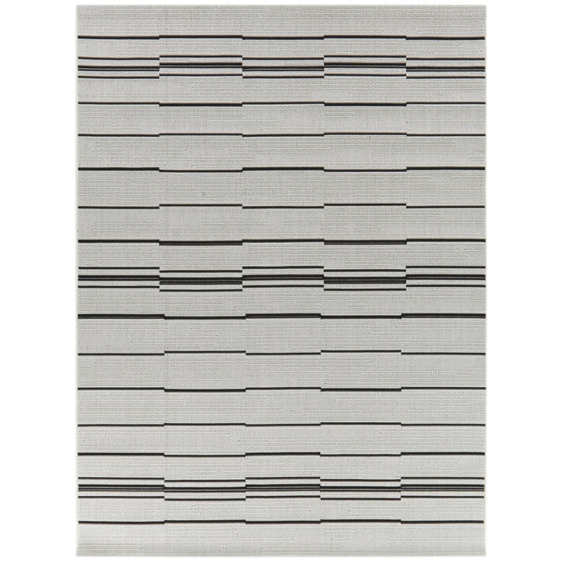 Striped Indoor/Outdoor Rug, Rectangle 5'3" x 7'