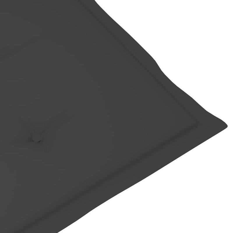 Chaise de patio avec coussin en teck, Anthracite, 3, Gris