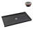 60 in. x 32 in. Alcove Acrylic Shower Base in Glossy Black With Center Drain, Drain Included-115227565