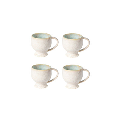 Mallorca Handmade Stoneware Porcelain Coffee Mug Teacup and Saucer