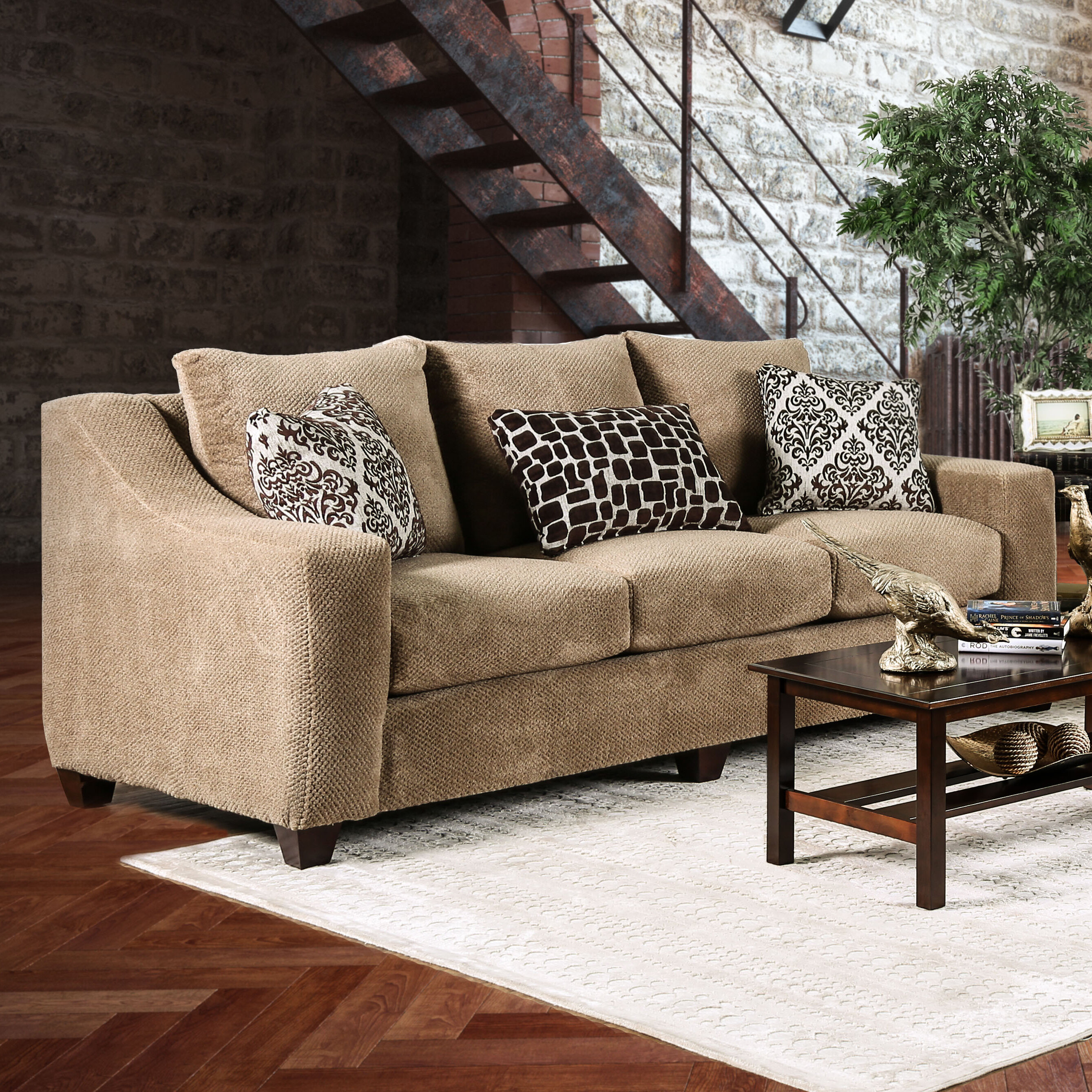 MODERN MICROFIBER SECTIONAL SOFA SET IN CHOCOLATE COLOR – VIVI Furniture
