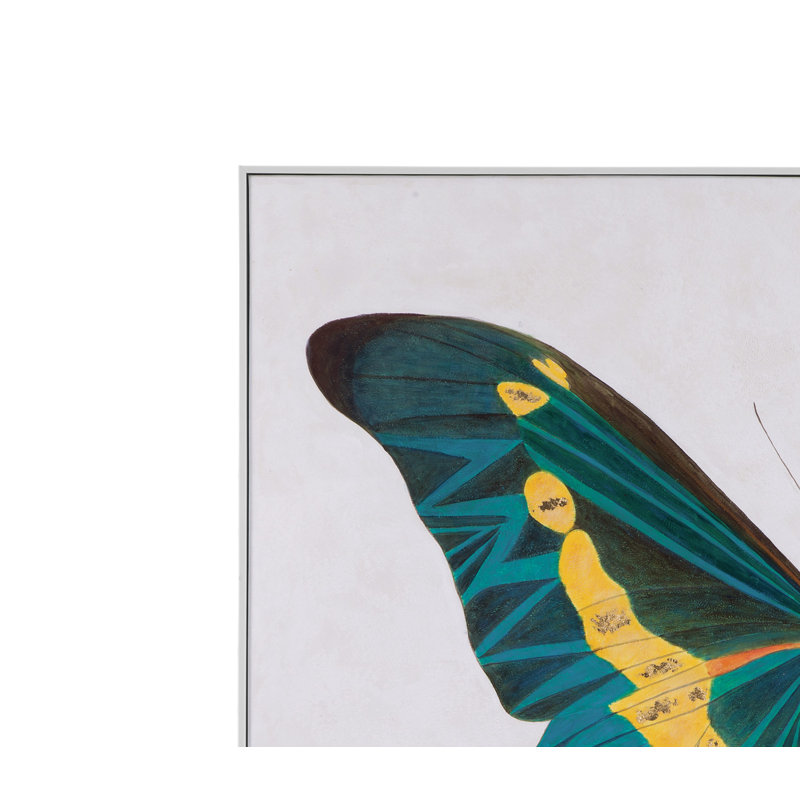 Blue and White Butterfly Wings Canvas Diptych Set