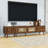 TV Stand with Textured Glass Sliding Doors, Drawers, Cabinets and Cable Management-160345763