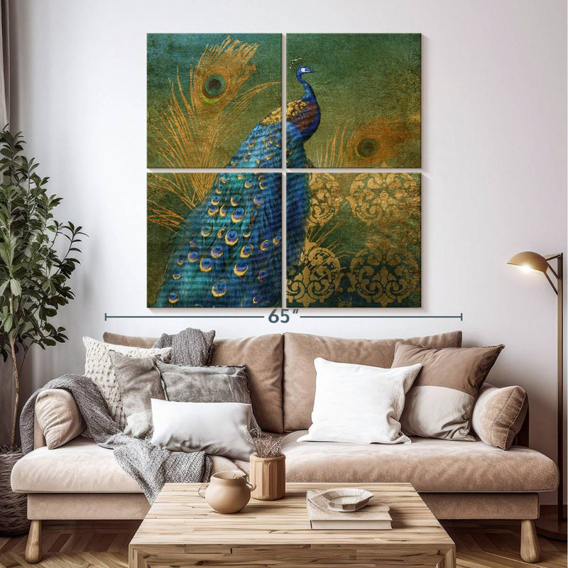 Brampt Peacock Bliss, 50" H x 50" W