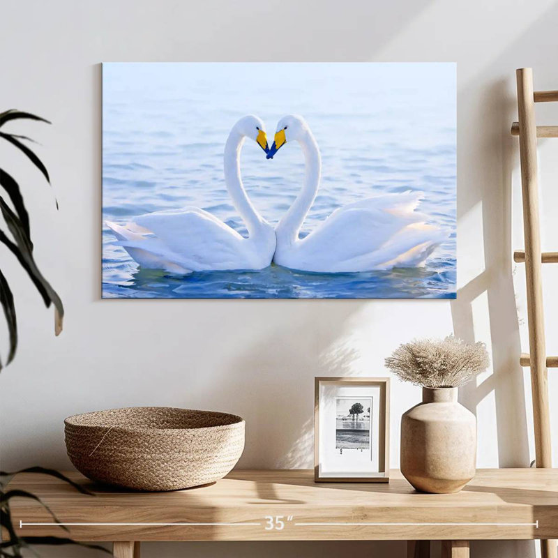 Loving Swan Couple, 16" H x 24" W