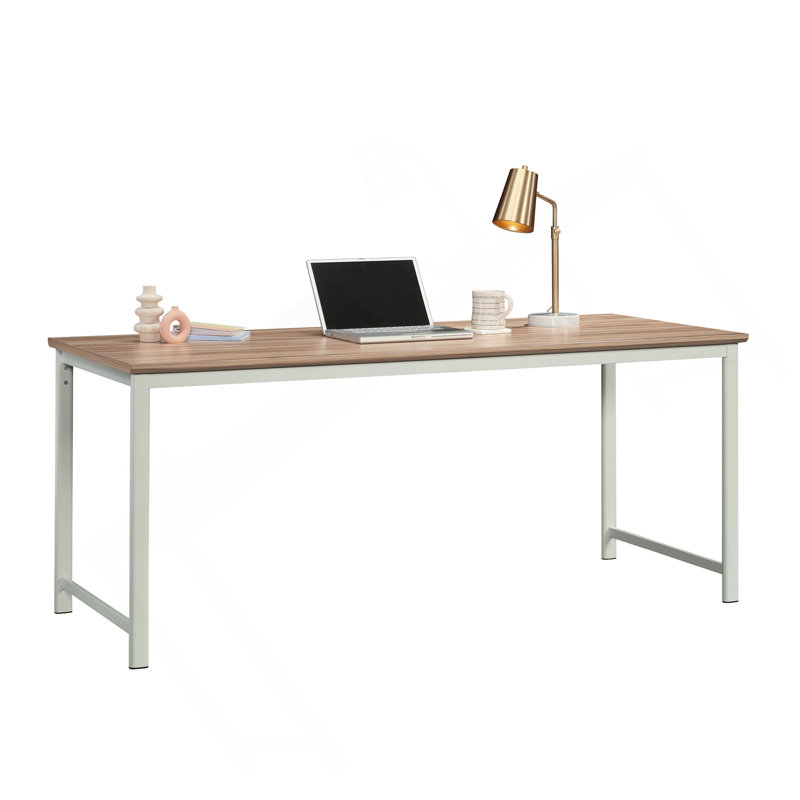 Bureau avec retour, finition brune