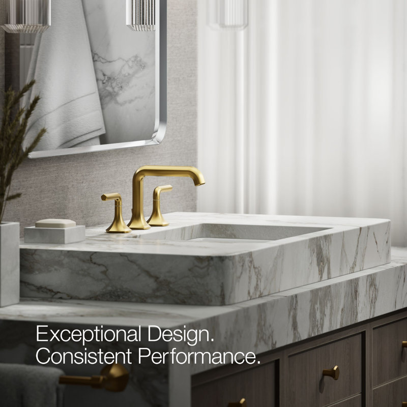 Occasion Single Hole Bathroom Faucet, Vibrant Brushed Moderne Brass