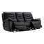Canapé inclinable électrique en cuir véritable 90,6 po avec port USB