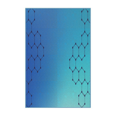 Tapis de zone bleue à motifs
