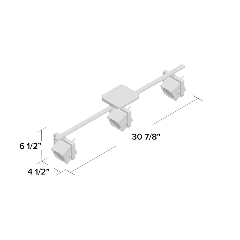Dierdre 30.87'' 3 -Light Fixed Track Track Kit with Dimmable and Adjustable Head