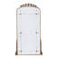 Miroir pleine grandeur 76 po x 40 po, miroir de plancher en métal doré antique pour le salon, la chambre à coucher