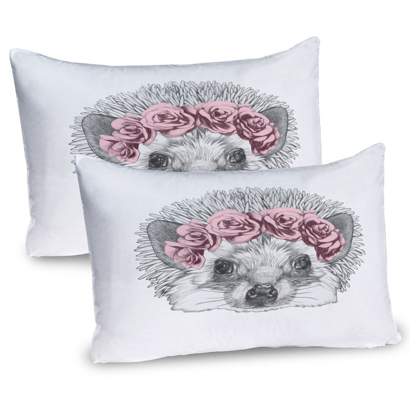 Ensemble de 2 taies décoratives Ambesonne Hedgehog, H 20 po x l 36 po