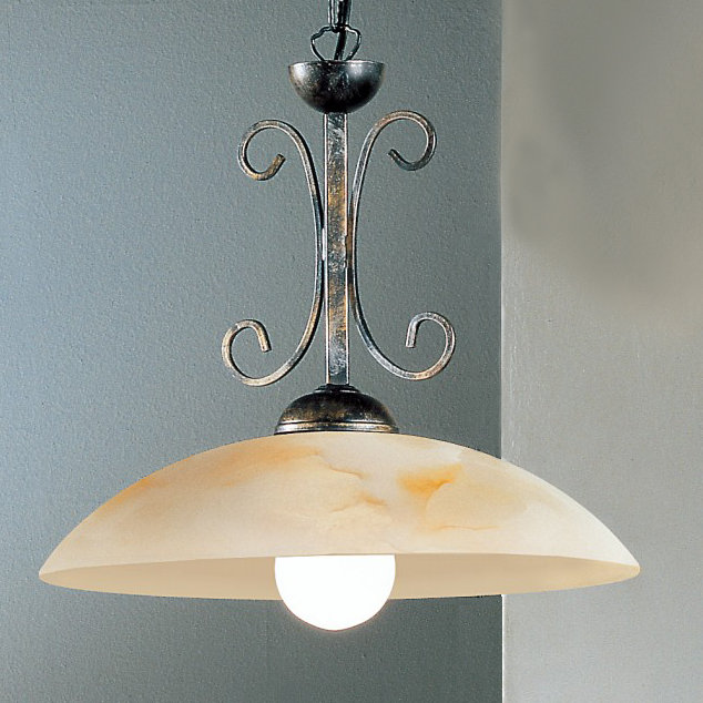 Kittelson 1 - Light Black/ Gold/ Silver Dome Pendant
