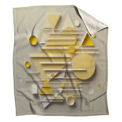 Yellow Geometric Shapes Blankets