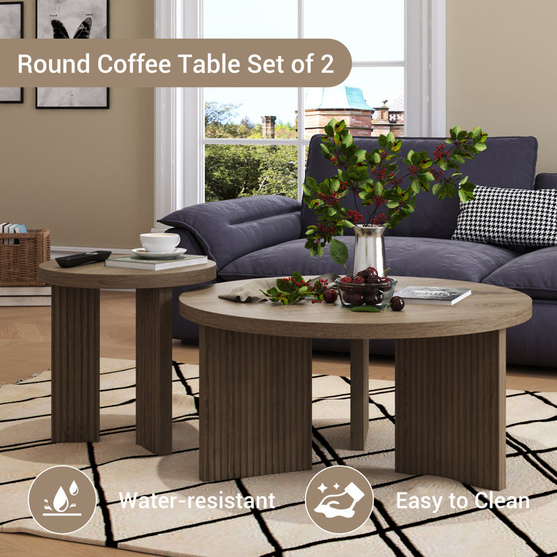 Coffee Table and End Table, Gray