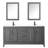 Daria 72'' Double Bathroom Vanity with Carrara Marble Top with Mirror-70404268-70404269-70404270
