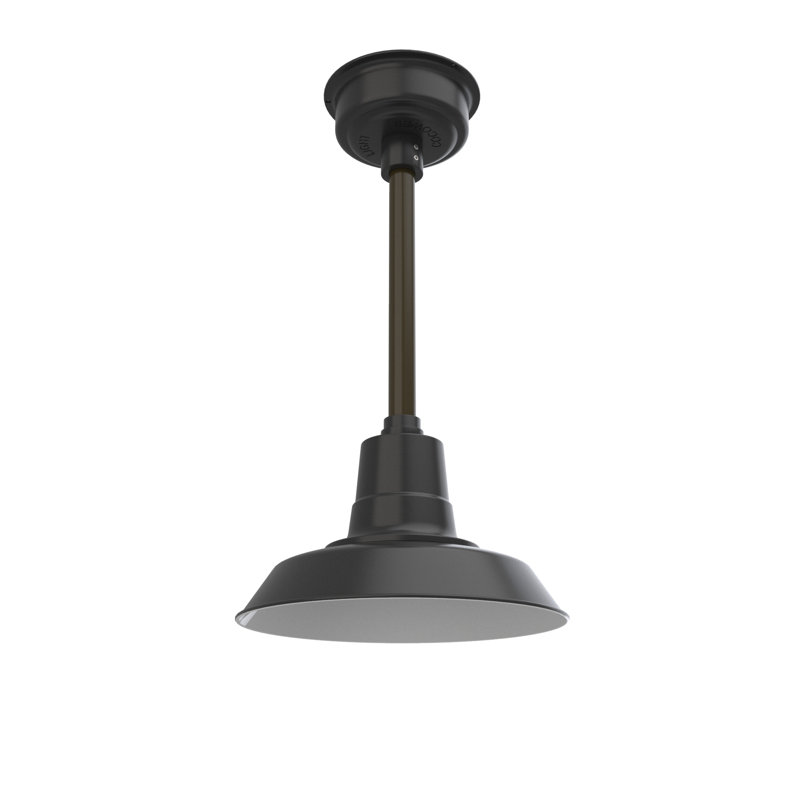 Haleigh 1 - Light LED Single Pendant, 48" H x 12" W x 12" D, Matte Black/Mahogany Bronze