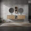 Meuble-lavabo mural sophistiqué avec armoires pratiques et design moderne