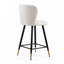Tabouret de bar rembourré avec pieds en métal durable