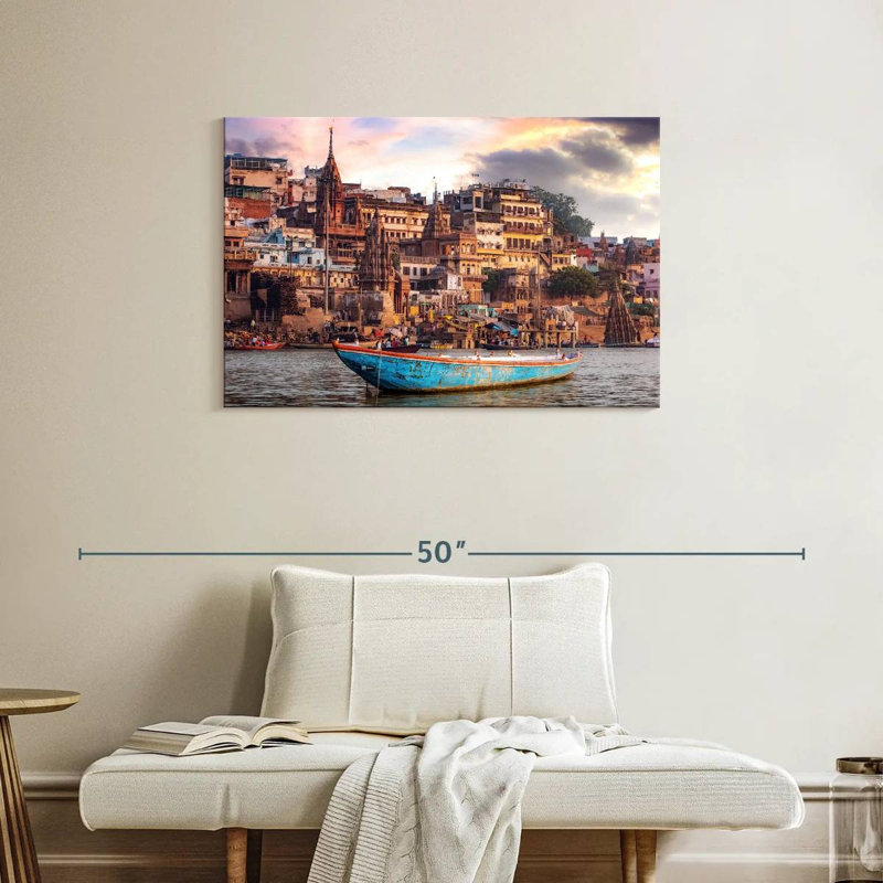 Lilie Scenic Manikarnika Ghat, 24" H x 36" W