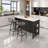 Movable marble island, metal base counter
