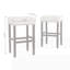 Tabouret de comptoir de 30 pouces en simili cuir ivoire sans dossier-118615547