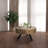 Handcrafted Rustic Round Mercury Coffee Table - Natural Mango Wood with Metal Legs
