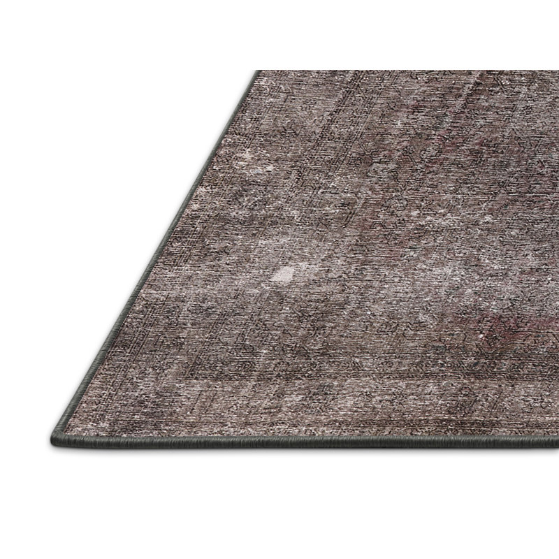 Tapis brun à motif oriental, Rectangle 2 pi x 4 pi
