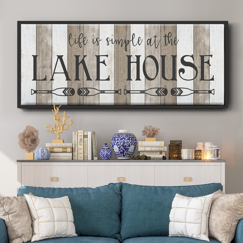 Simple at the Lake House - Toile encadrée, H 8 po x l 20 po