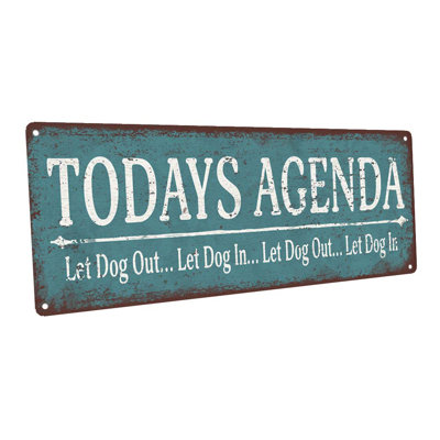 Outdoor  Let Dog Out, Let Dog In Metal Sign, Wall Art For Home Decorating, Office Art, Doctor, Dentist, Signs For Retail Locations, Business Signs