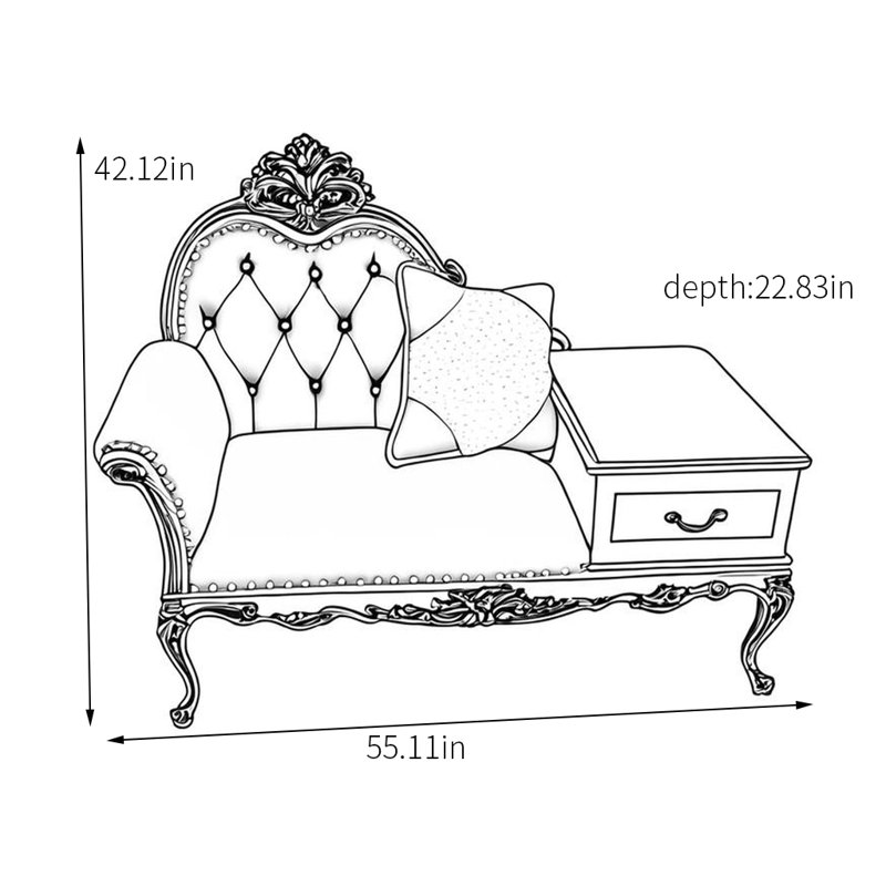 Magnifique fauteuil inclinable fabriqué à la main, Brun, Accoudoir à gauche (vu de face)