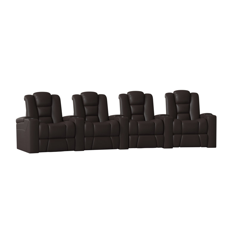 Sièges de cinéma maison (rangée de 4), Espresso luxe