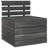 Union Rustic Garden Pallet Middle Sofa Solid Pinewood Dark Grey