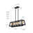 Vatukoula 5 - Light Wood Dimmable Kitchen Island Square / Rectangle Chandelier