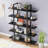 70.07" Height 5-Tier Vintage Industrial Black Bookshelf 47" Wide For Home &  Office-2066602186