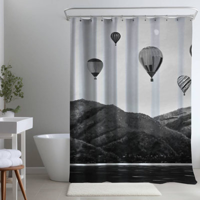 Shower Curtain LA188 – Polyester Shower Curtain, Dye Sublimation Print, 71" W × 74" L