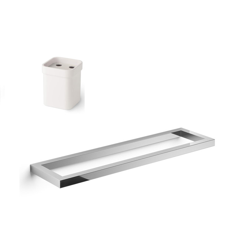 Gerla 2 Piece Bathroom Hardware Set, Chrome