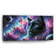 «Cat Universe» par Rey Klimt, art mural en verre acrylique, 48 po x 24 po