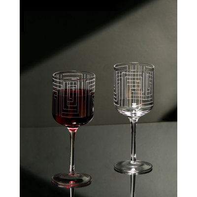 Maze Clear Wine Glasses